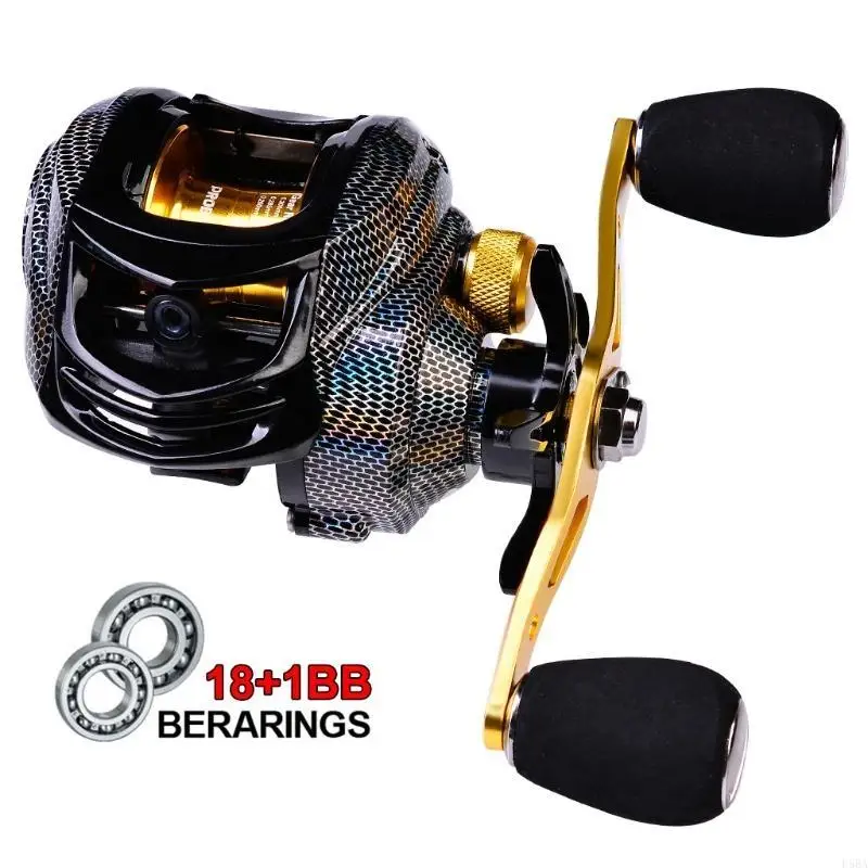 Baitcasting Reel - Moulinet de pêche 652F, 18+1 roulements,